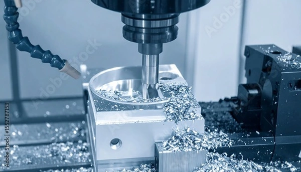 Obraz CNC Milling Machine in Action. (1)