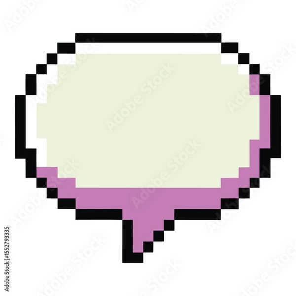 Fototapeta Pixel speech bubble