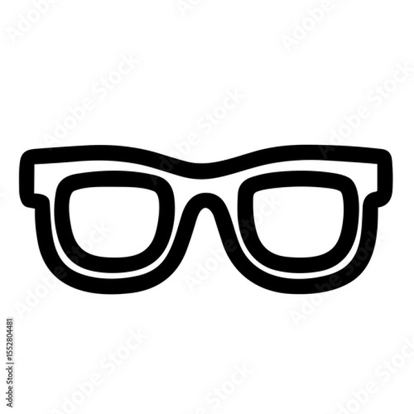Fototapeta Simple Line Drawing Eyeglasses Spectacles Frame Accessory Style Icon Element