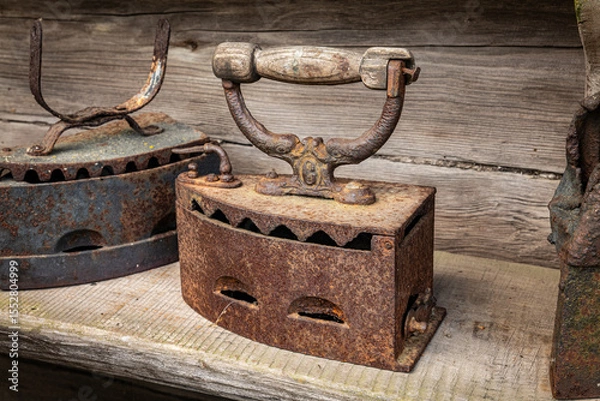 Fototapeta old rusty iron