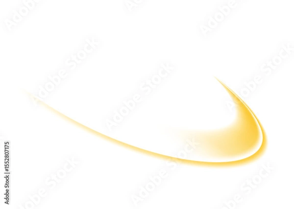 Fototapeta Dynamic Isolated PNG Golden Streak Effect on Transparent Backdrop for Compositing