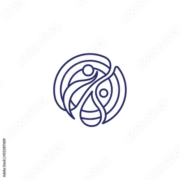 Obraz Human Connection Balance Wellness Loop Logo