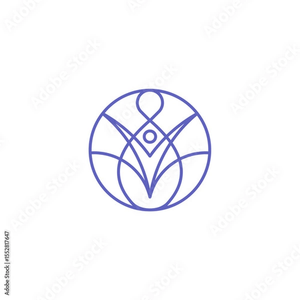 Obraz Human Connection Balance Wellness Loop Logo