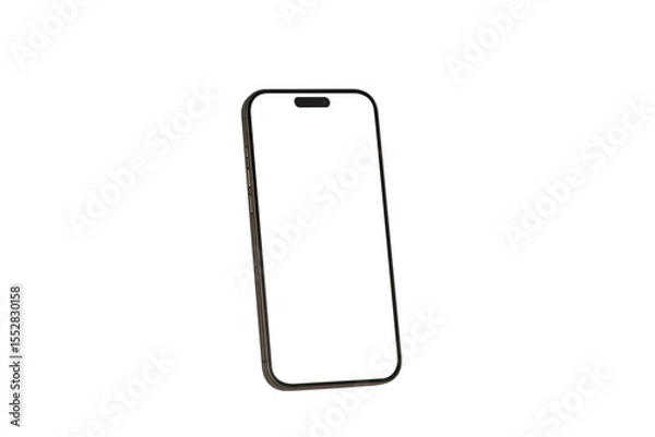 Obraz Smartphone Transparent PNG Image, Blank template for mockup , device front view shadow Mobile phone app user experience UX or app UX	