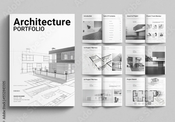 Obraz Architecture Portfolio Brochure Design