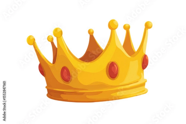 Obraz Golden crown isolated on transparent background.