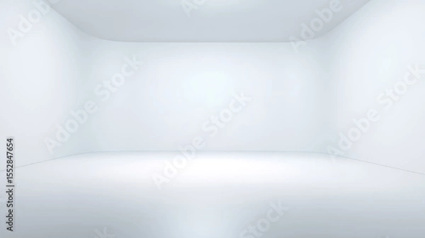 Obraz Empty bright room with walls and floor for product display, showroom, studio, or gallery use cases.