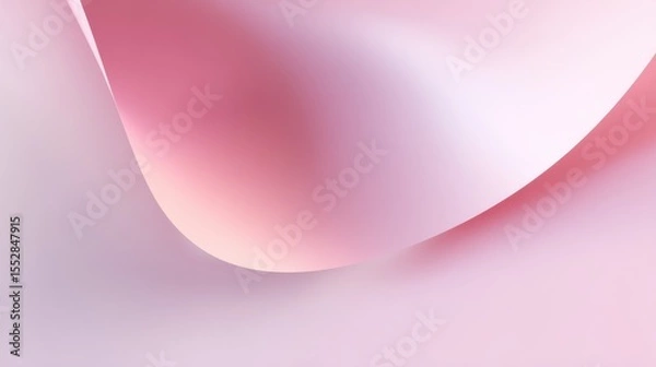 Obraz Curved pink paper layers with soft light for abstract designs and artistic projects, presentation templates, and digital backdrops