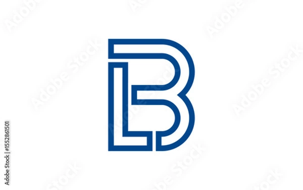 Obraz Initial L dan B Logo Design Vector illustration