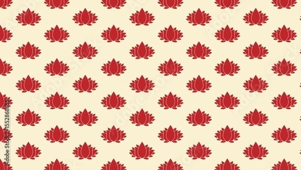 Fototapeta Vector  lotus flower pattern multicolored