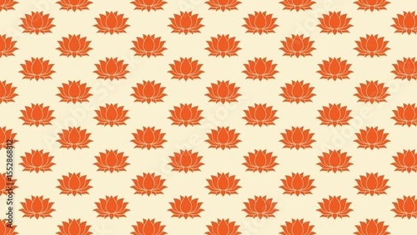 Fototapeta Vector  lotus flower pattern multicolored