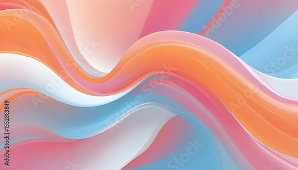 Fototapeta Vibrant abstract artwork featuring a flowing design with colorful waves and gradients.