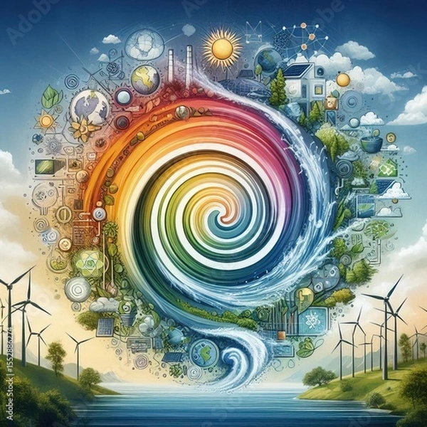 Fototapeta Climate Change and Its Aspects with Consequences