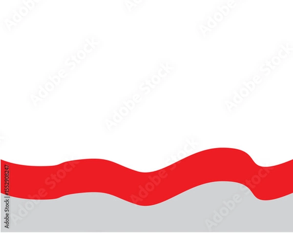 Obraz red and white ribbons