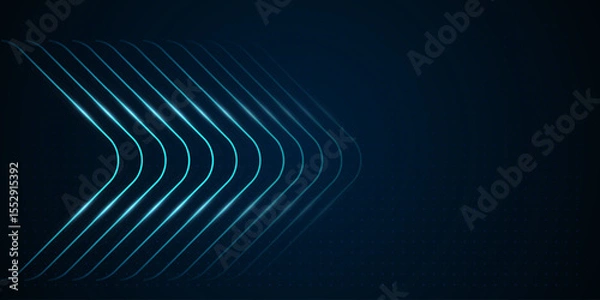 Fototapeta The layered arrow design creates a sense of motion, progression, and futuristic direction. vector illustration