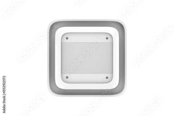 Obraz Glossy Plastic Food Container Mockup. 3d illustration 