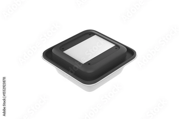 Obraz Glossy Plastic Food Container Mockup. 3d illustration 