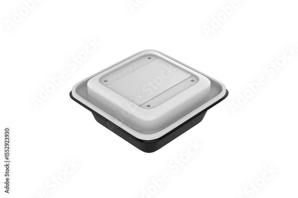 Obraz Glossy Plastic Food Container Mockup. 3d illustration 