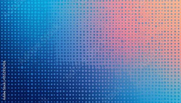 Fototapeta Abstract blue background with glowing dot pattern for a modern seamless design texture