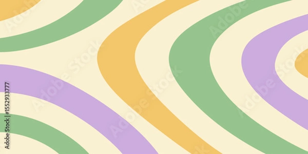 Obraz Twisted distorted retro groovy banner background