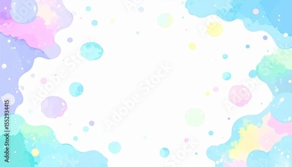 Obraz ポップな背景、かわいいイラスト素材