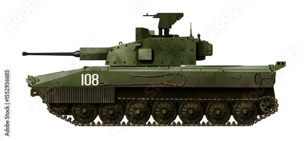 Fototapeta BMP-40 (The concept of a new BMP based on the BMP-23 with a new combat module and a 40mm cannon)