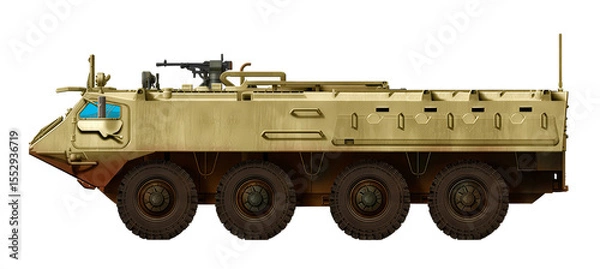 Fototapeta BTR-60 Buffalo (The concept of a new armored personnel carrier for the Ethiopian army, based on the BTR-60 chassis)