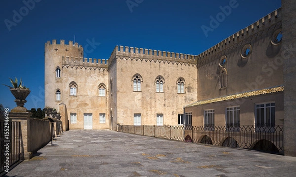 Fototapeta Donnafugata Castle's Gothic Architecture in Ragusa, Sicily, Italy