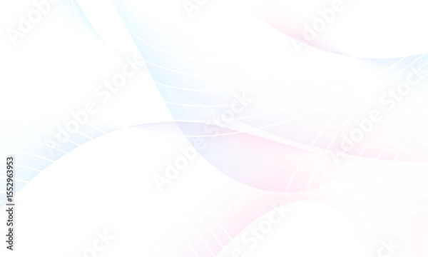 Fototapeta 淡いピンクとブルーの波と線
