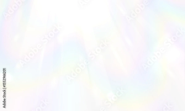 Obraz 白い背景と淡い虹色の光