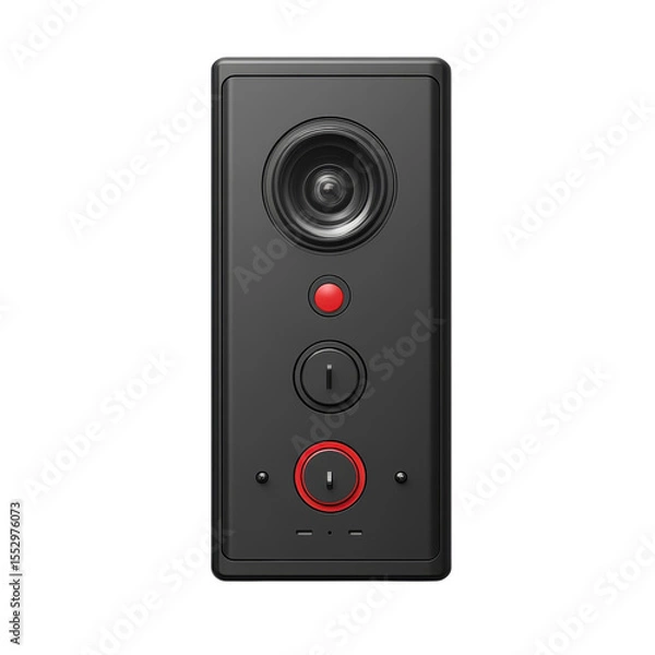 Obraz Modern Smart Home Security Device Doorbell Camera Technology Innovation in on transparent background