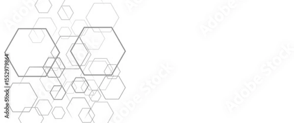 Obraz Vector abstract geometric network background technology with hexagonal shape
