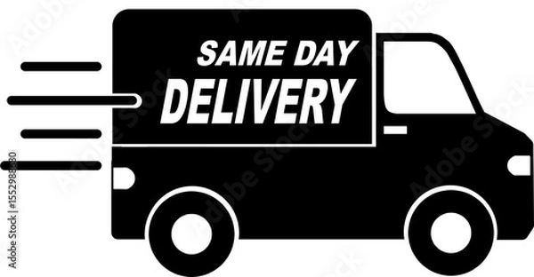 Obraz truck with same day delivery icon