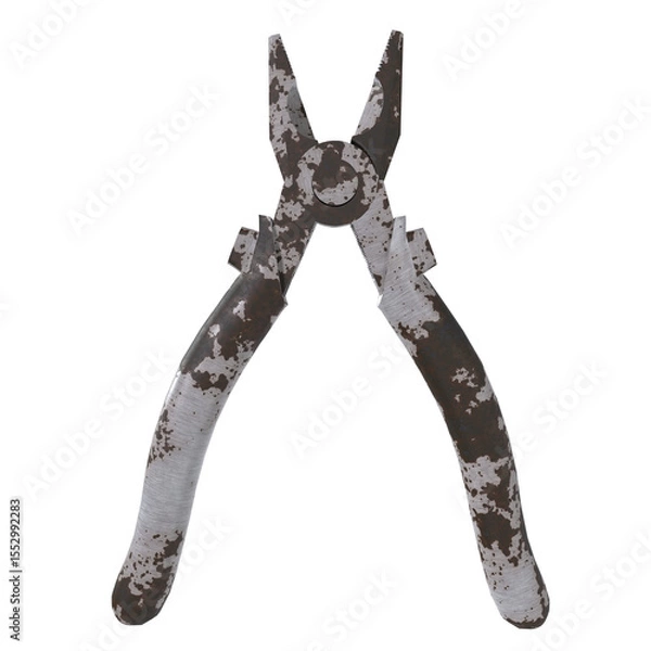 Obraz Pliers isolated on transparent 3d rendering