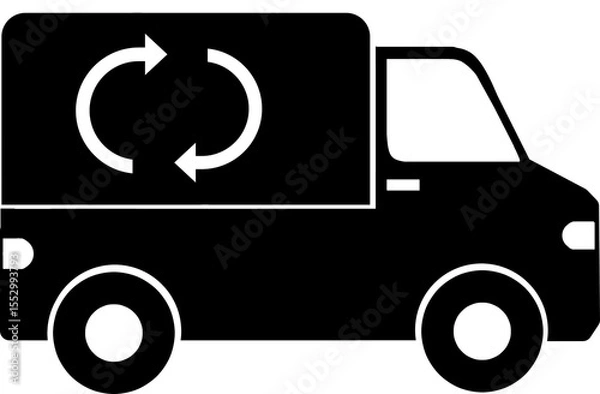 Obraz truck with return airrow icon