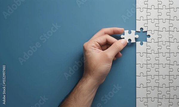 Fototapeta Finding the Missing Piece Completing the Puzzle of Success