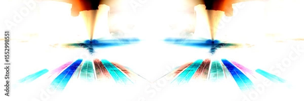 Fototapeta abstract fractal background, textile print pattern, new fashion print designs
