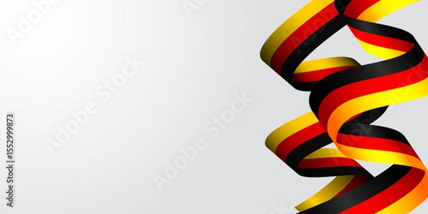 Fototapeta German, Belgian ribbon flag patriotic frame, typography design. national holiday template for advertising, web, social media, web. banner, background, poster, card,  layout, flyer.