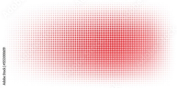Fototapeta Red Gradient Dot Pattern Creating Abstract Background Design