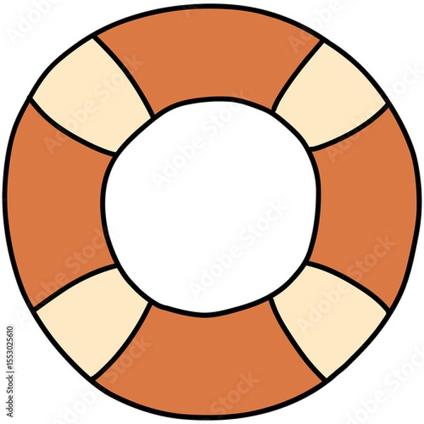 Obraz life buoy vector illustration