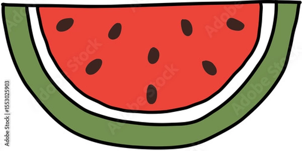 Fototapeta watermelon vector illustration