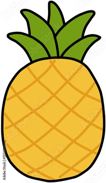 Obraz vector illustration of pineapple