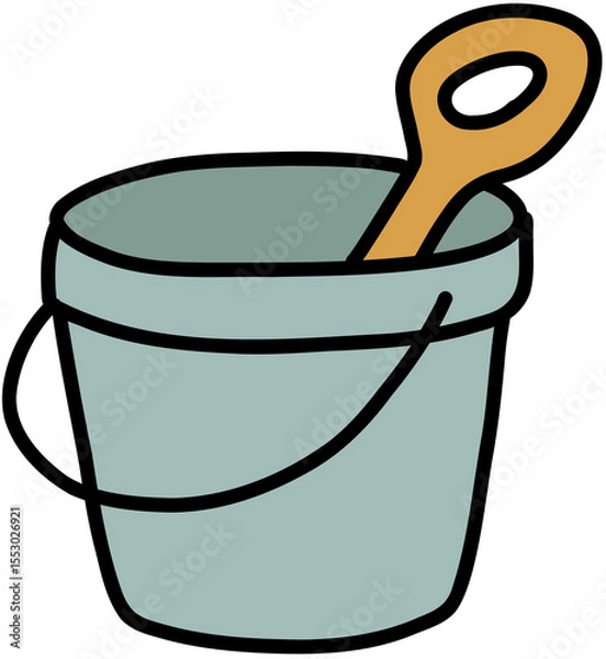 Fototapeta bucket and spade
