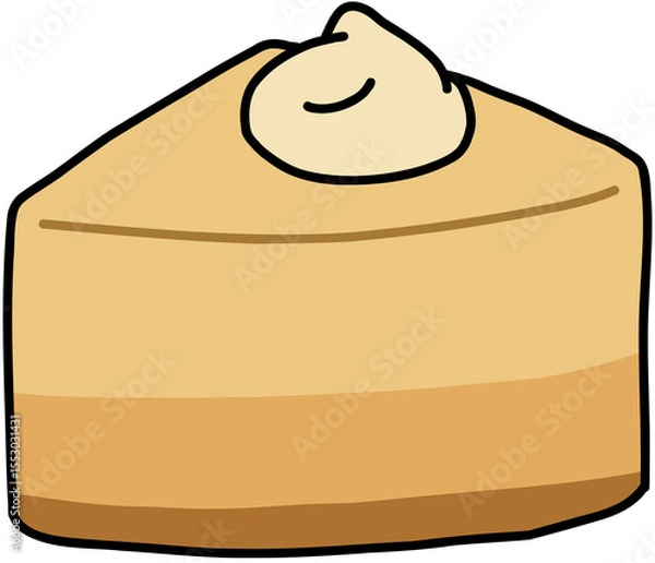 Fototapeta vector illustration of cheese cake