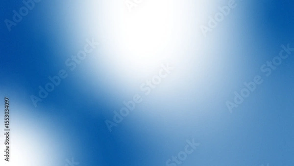 Obraz Blue dark navy sky white abstract background. Color gradient ombre blend. Smooth transition. Bright light glow shimmer metallic soft blur. Noise grain texture mesh. Cloudy dreamy digital effect