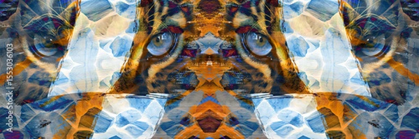 Fototapeta abstract fractal background, textile print pattern, new season fashion print designs, modern fashion designs