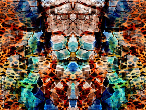 Fototapeta abstract fractal background, textile print pattern, new season fashion print designs, modern fashion designs