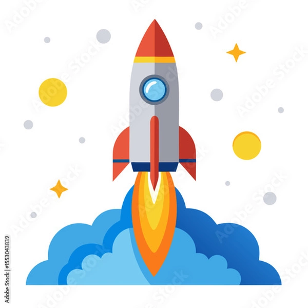 Fototapeta rocket in space