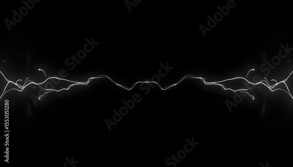 Obraz A high contrast, monochrome abstract background featuring three dimensional