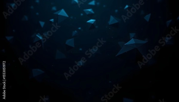 Obraz A textured dark backdrop is composed of a network of connected points and lines forming abstract polygonal shapes